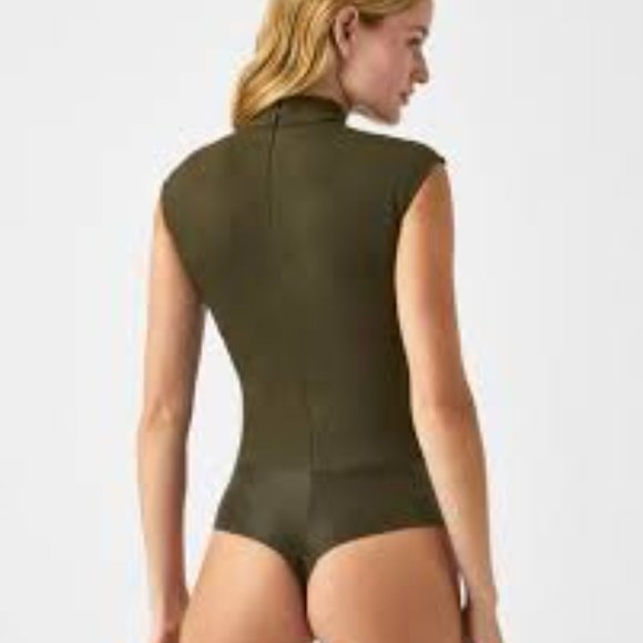 SPANX Faux Suede Mock Neck Bodysuit - Picture 3 of 3